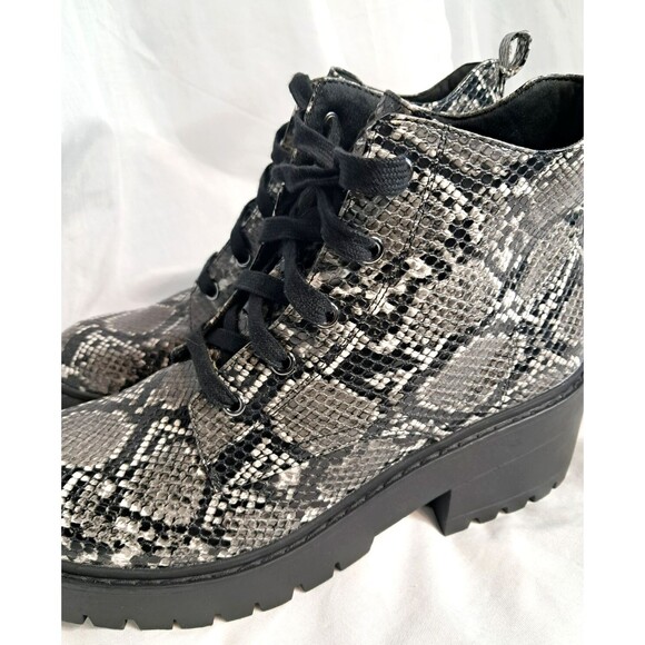 Skechers Viper Snake Chunky Women's Lace Up Combat Boots 11M - Picture 5 of 11
